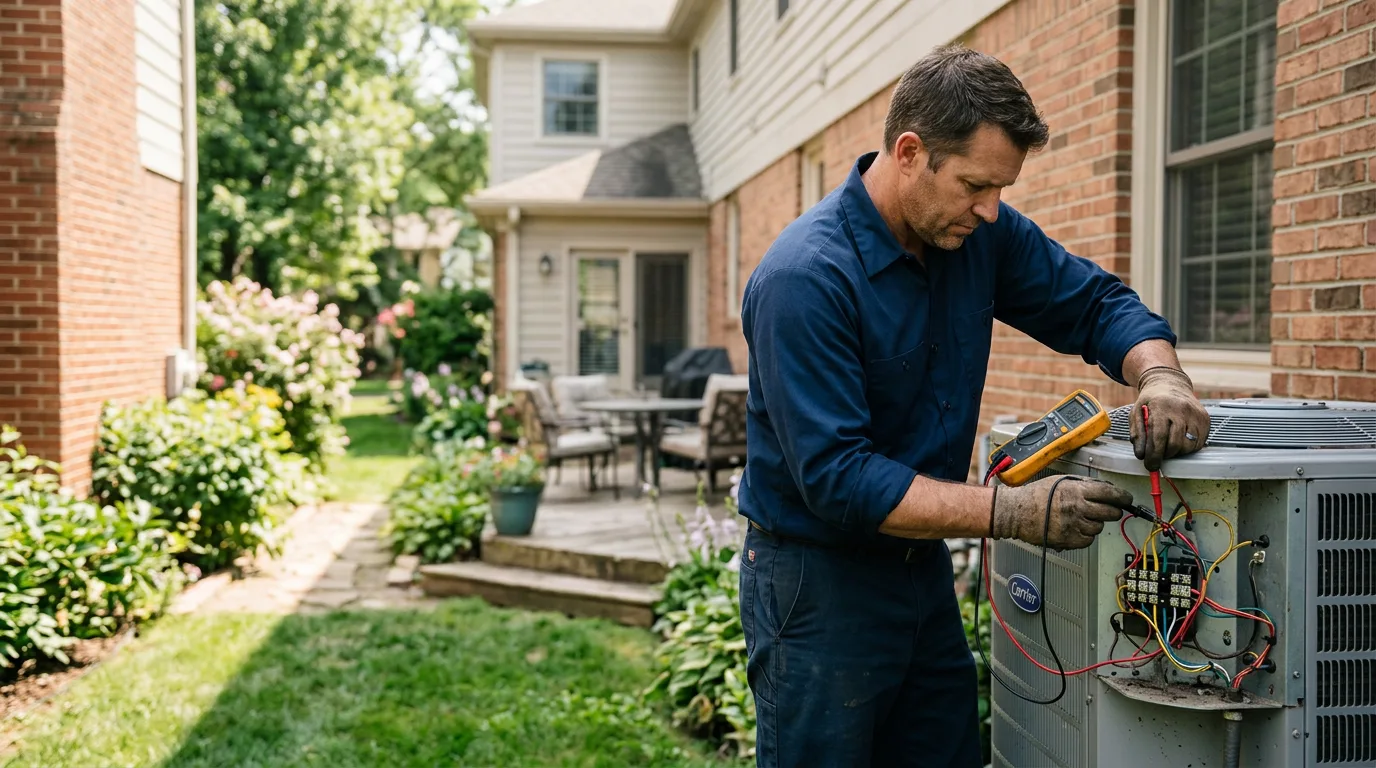 HVAC technician working near Eden, ID